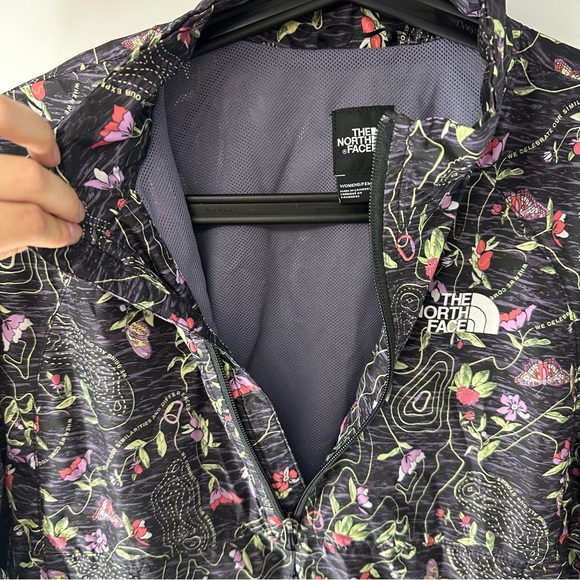 The North Face Black Floral Half-Zip Pullover with Pink & Green Accents - Picture 4 of 7